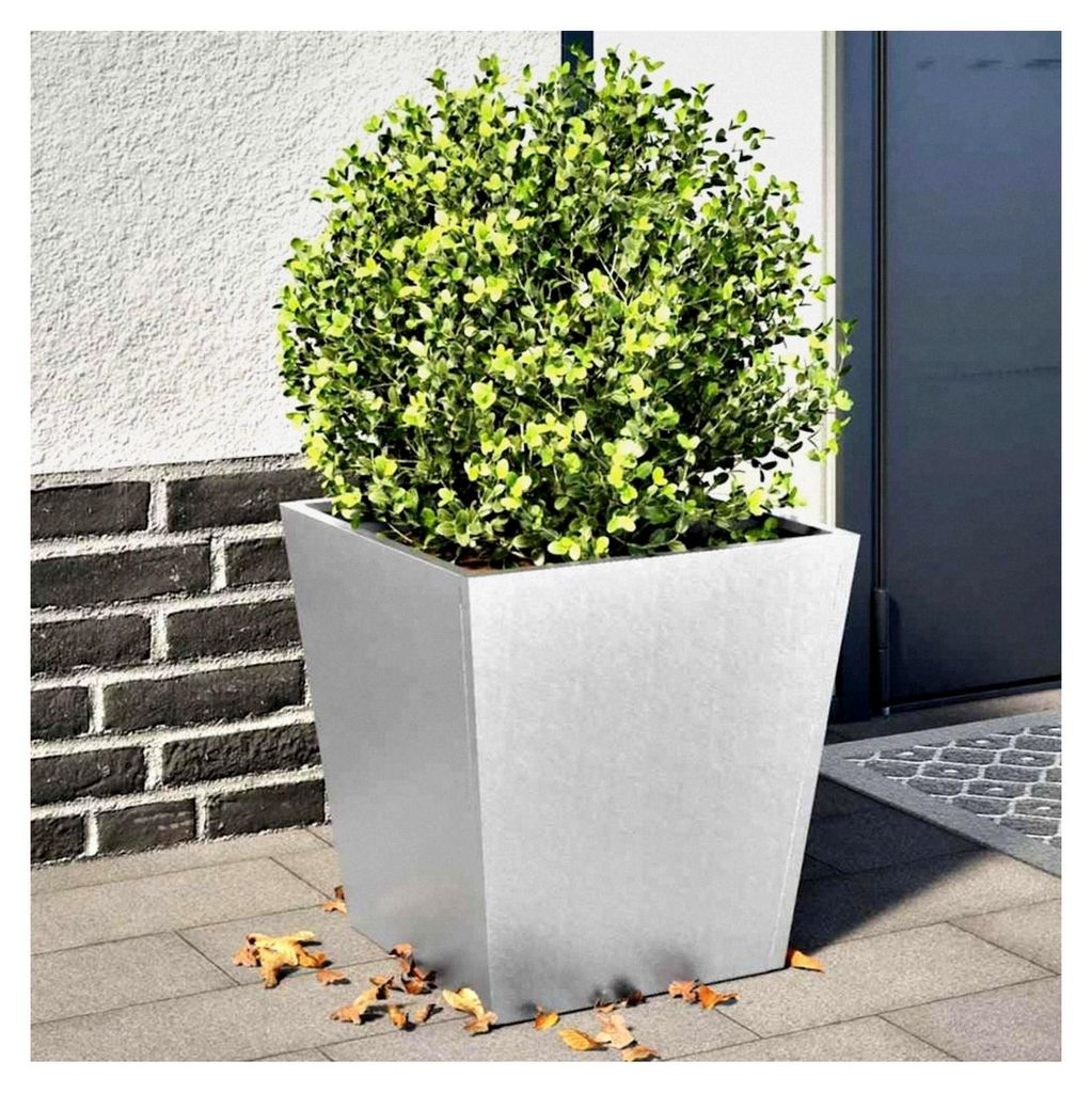 Mokuyard Pflanzgefäße für den Garten, 40 x 40 x 40 cm, 2 Stück, verzinkter Stahl, Pflanzkästen für den Außenbereich, für den Anbau von Gem...