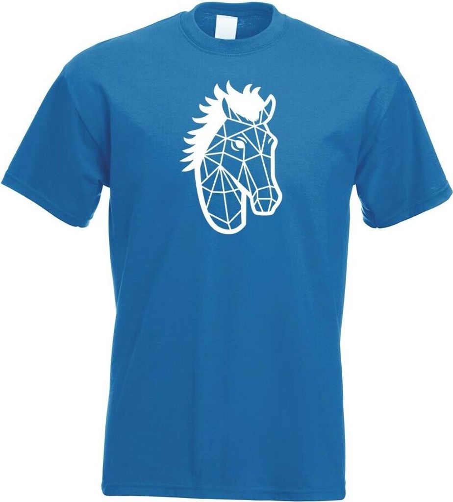 Kiwistar - T-Shirt - royal - Polygon Pferd Stute Tier Art Herren Funshirt Bedruckt Design Sprüche Spruch Motive - mit Motiv Bedruckt - Funshirt De...