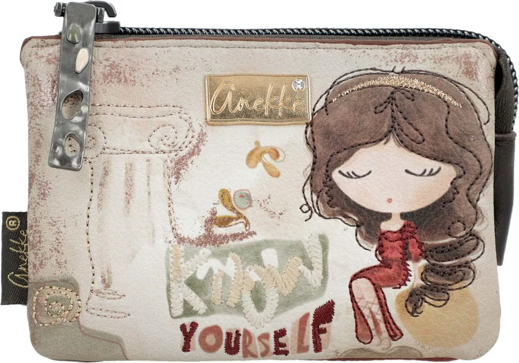 Anekke Muse Portamonete 3 Scomparti Multicolor | Portafoglio Donna Originale