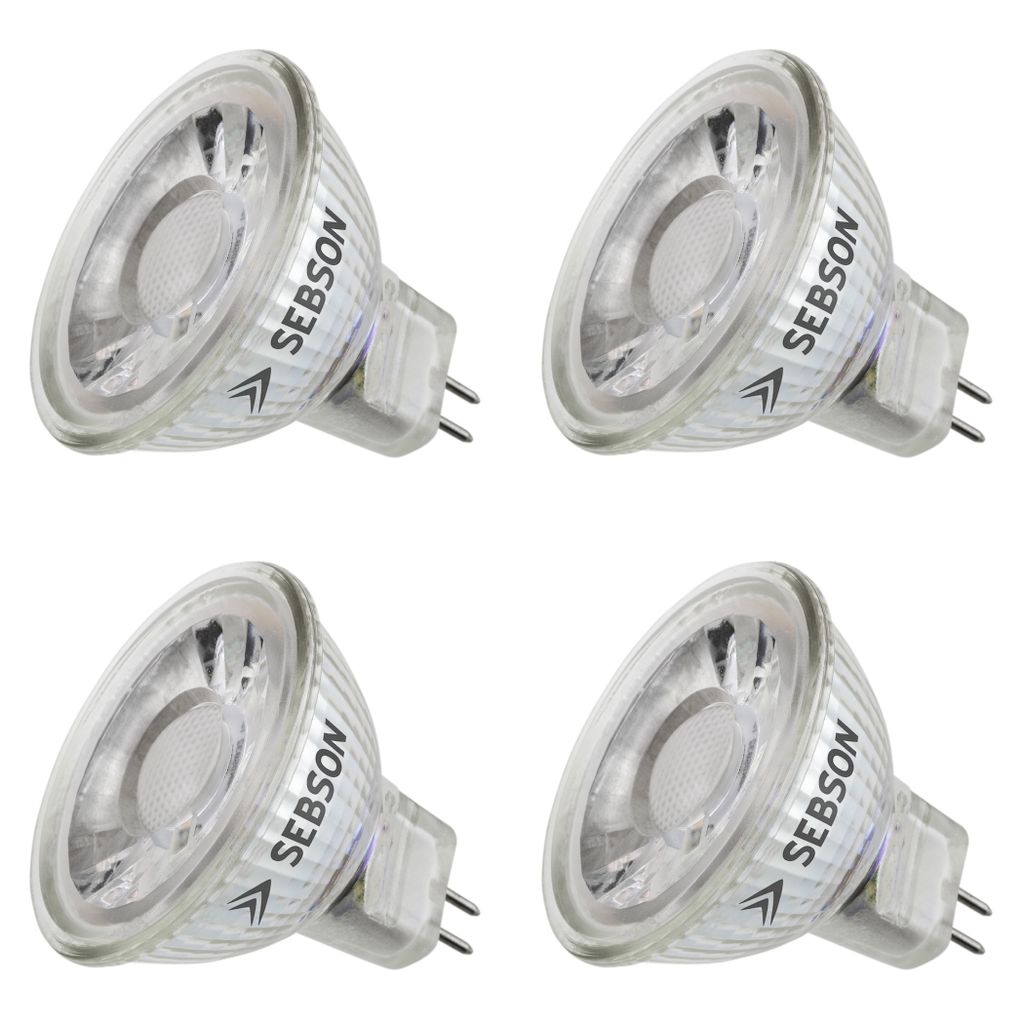 LED Lampen MR16 SEBSON LED GU5.3 MR16 12V GU5.3-4x LED MR16 warmweiss 5W 
