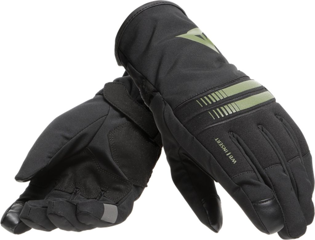 Dainese Plaza 3 D-Dry Damen Motorrad Handschuhe, schwarz/grün, XS