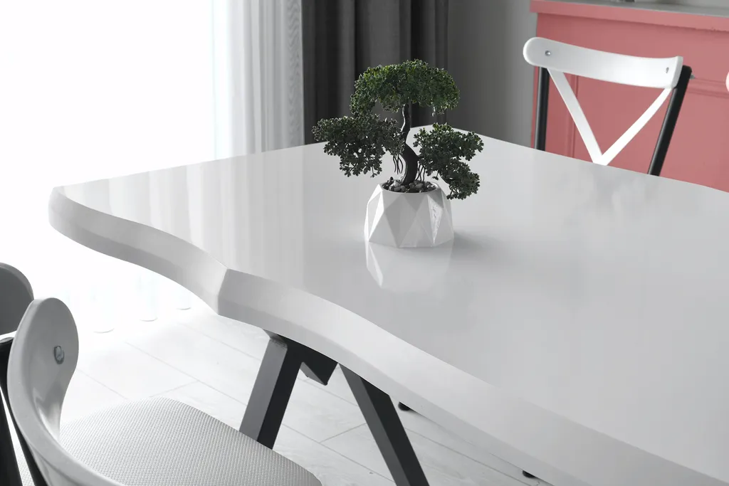 Table à Manger Blanche Anti-Rayures 140 cm : Solidité et Style Garantis