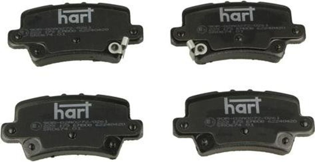 HART 223 173 Bremsbelagsatz, Scheibenbremse OE 43022SMGE02 kompatibel mit Civic