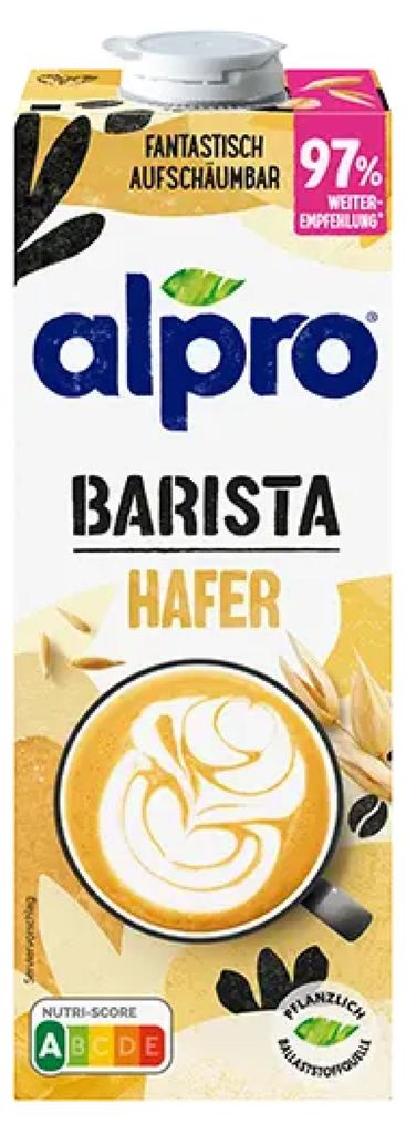 Alpro Barista Oats, Haferdrink, 1000 ml, Oat base (water, Produktbild 