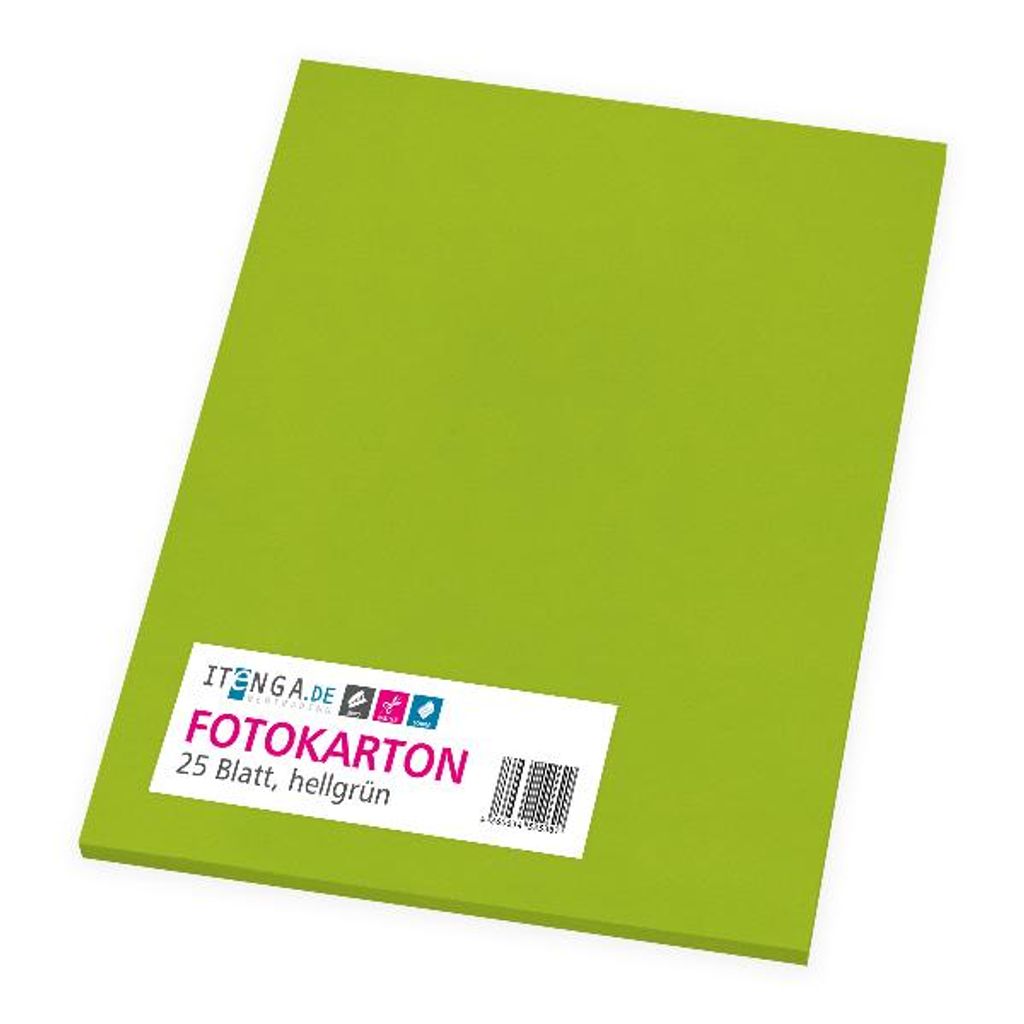 itenga Fotokarton - A4 300 g/qm hellgrün 25 Blatt Produktbild 