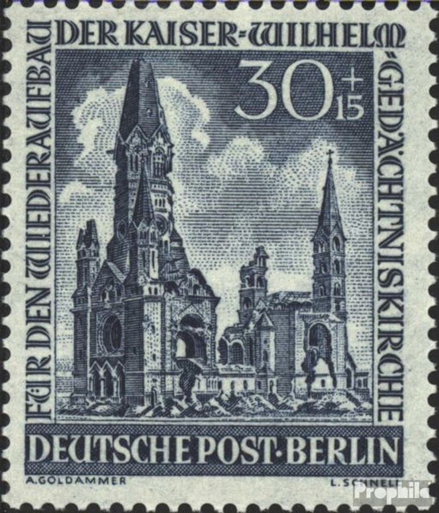 Briefmarken Berlin (West) 1953 Mi 109 postfrisch Gedächtniskirche