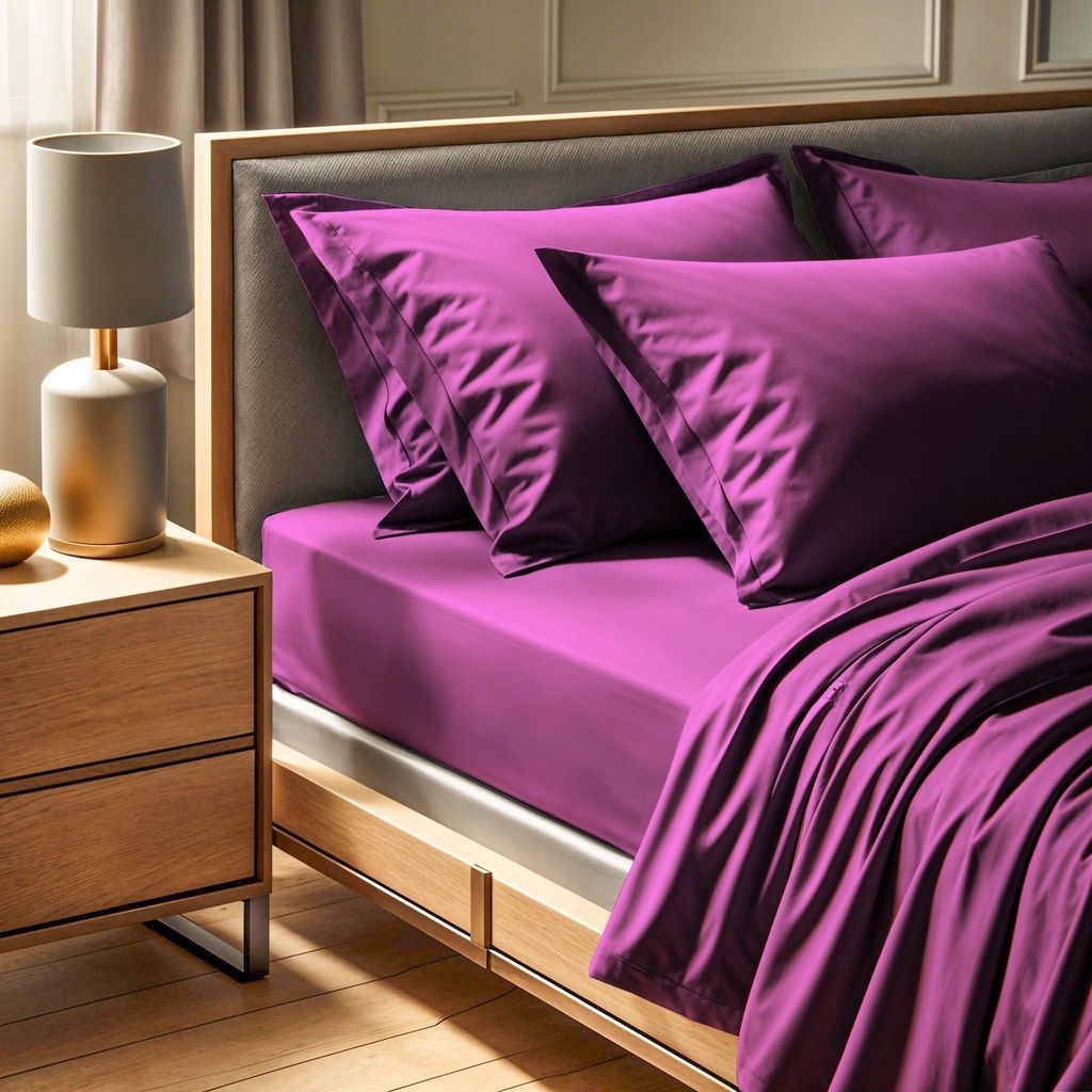 L'Essentiel Linge de Maison, Tonne Viole - 42, Ranforce Einzel-Spannbettlaken (FR) (IT) (ES) (DE), 100 % BAUMWOLLE RANFORCE, Lila, 90 x 200+30 cm