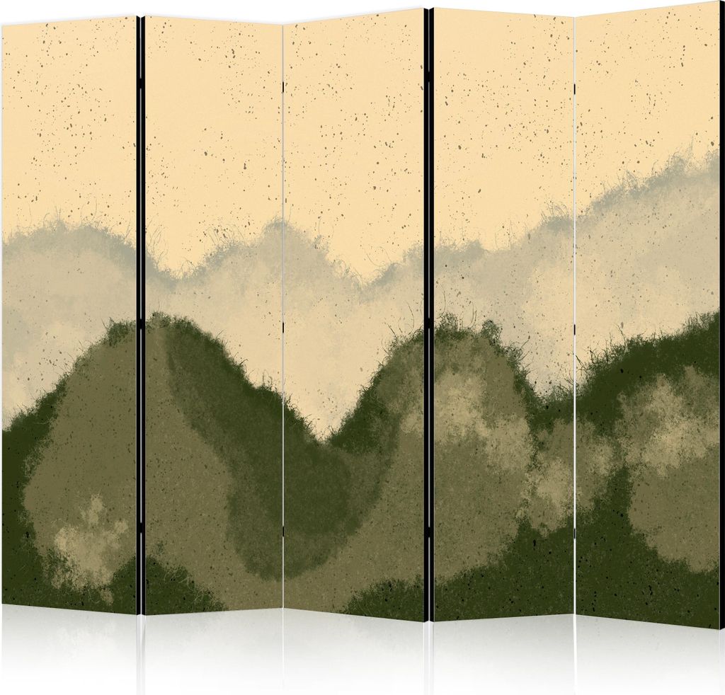 Neuheit! Dekorativer Paravent Raumteiler Trennwand Foto-Paravent Spanische Wand XXL 225x172 cm Doppelseitig Minimalism Bergen f-A-10175-z-b