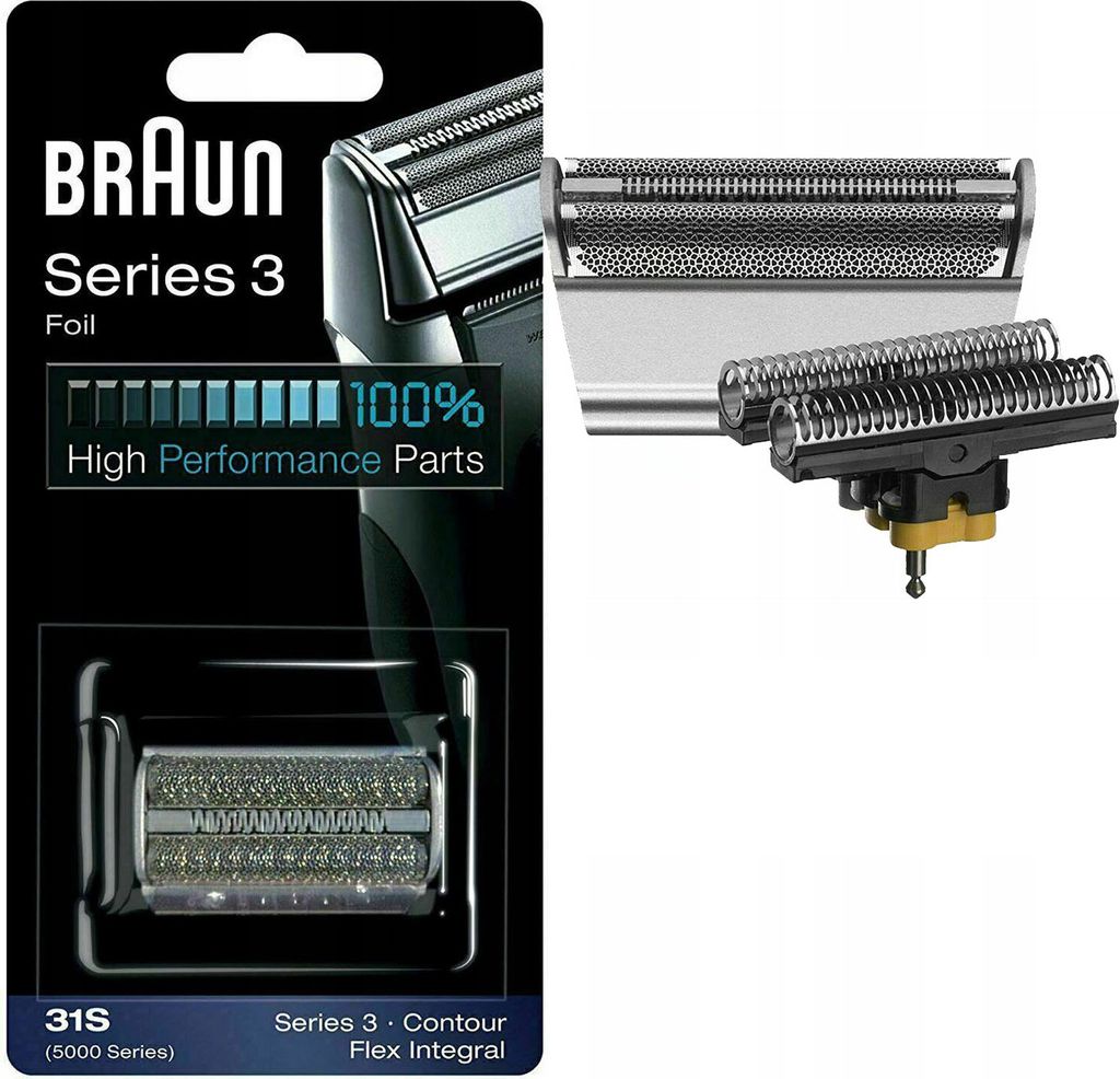 Braun Series 3 31S, Scherkopf, 1 Kopf/Köpfe, Schwarz, Produktbild 
