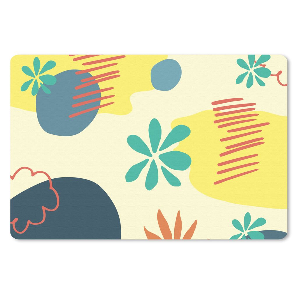 MuchoWow Schreibtischunterlage Sommer - Formen - Abstrakt 60x40 cm - XXL Mauspad - Großes Mauspad