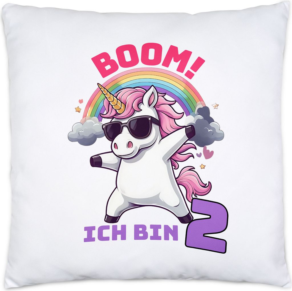 Boom Ich Bin 2 Kissen Einhorn Geburtstag Geschenk Kinder Party Dabbing Spaß