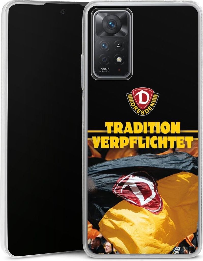 DeinDesign Slim Hülle für Xiaomi Redmi Note 11 Pro 5G Silikon Case Ultra Dünn Handyhülle Fanartikel SG Dynamo Dresden SGD