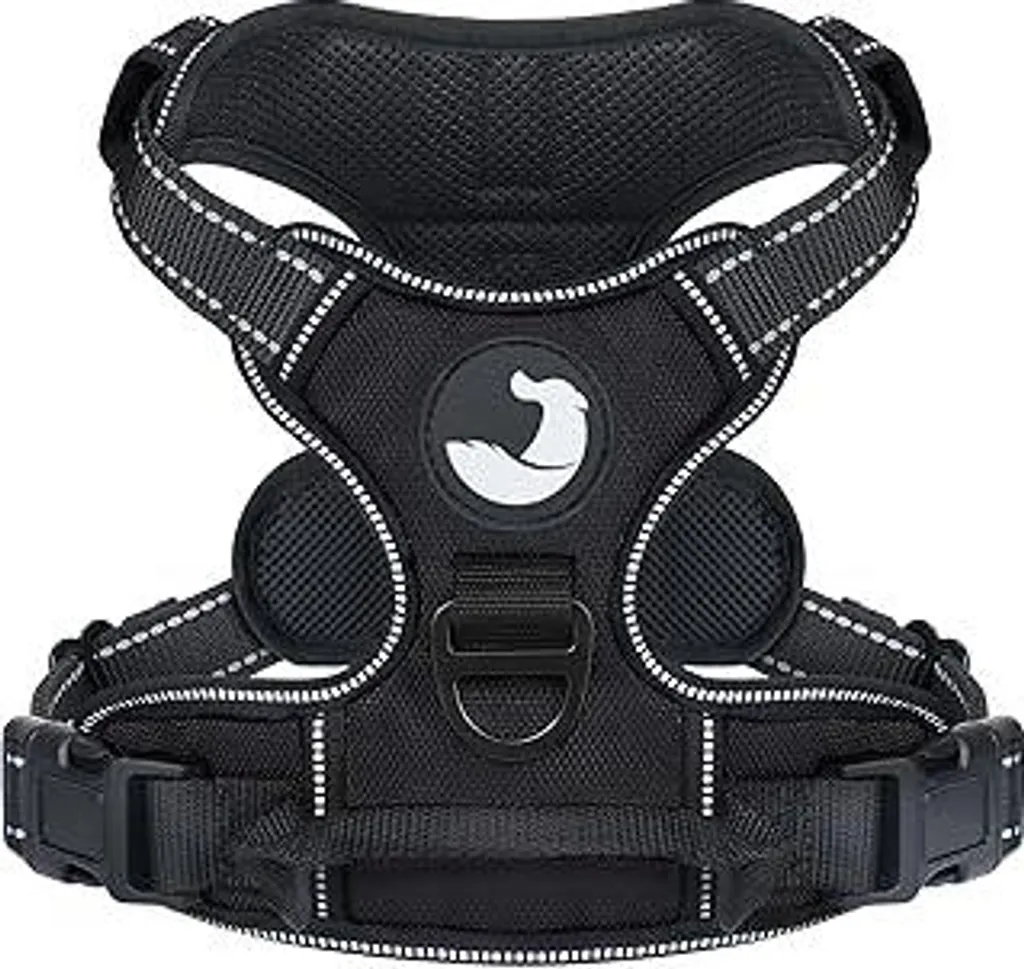 Joytale Pettorina Cane Taglia Media Nera Riflettente e Traspirante