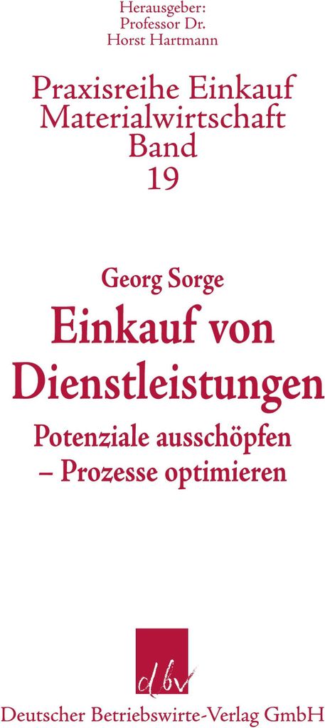 Einkauf von Dienstleistungen.