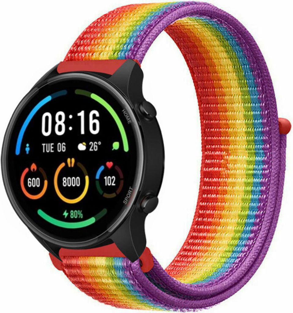Strap-it Xiaomi Mi Watch Nylonarmband (Regenbogen)