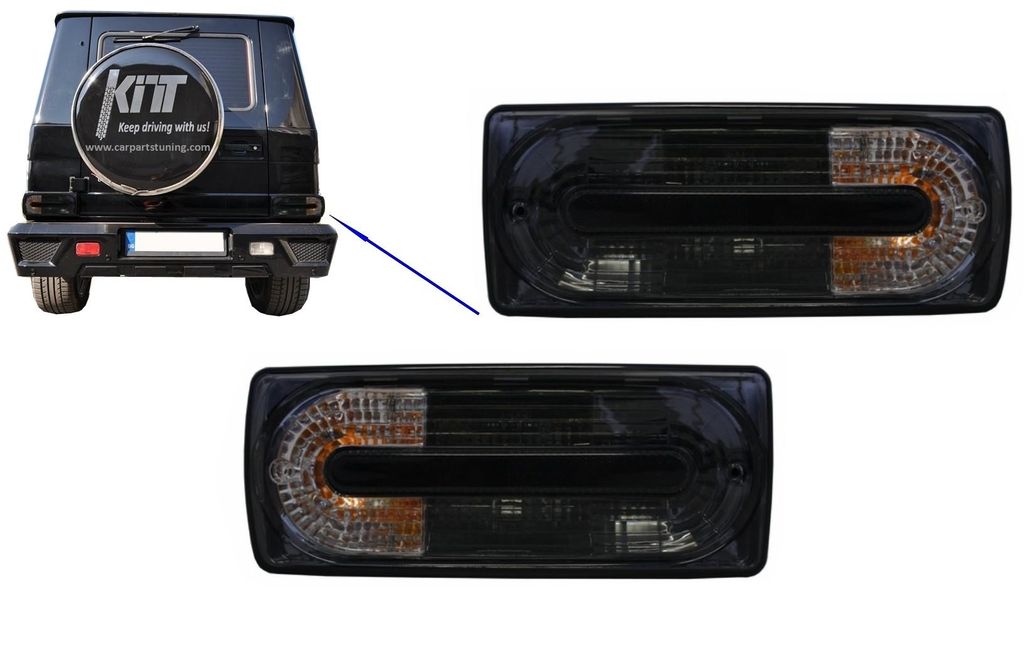 Feux arrière pour Mercedes Classe G W463 G55 Look 89-15 Image du produit 
