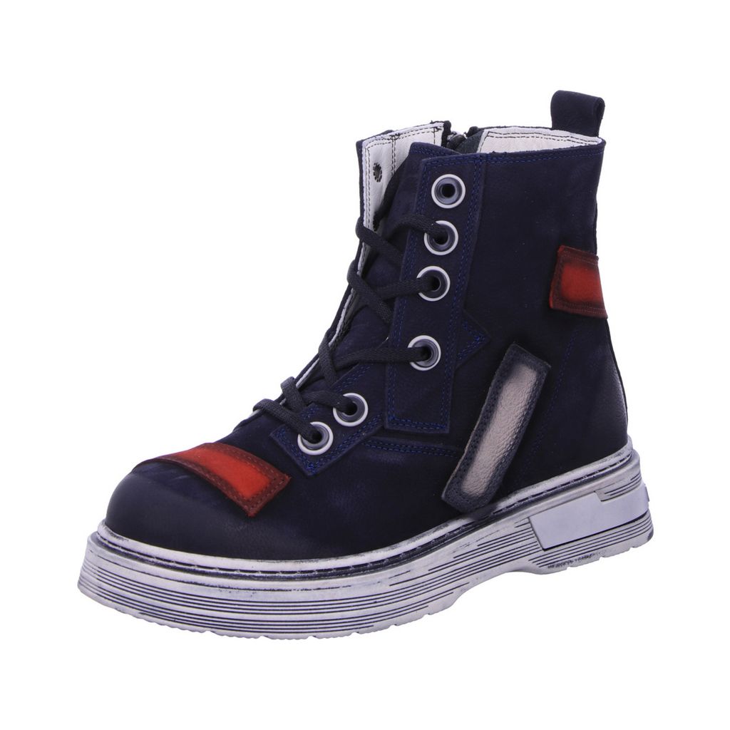 Manitu Schnür-,Zug-u.Schnallenstiefel in blau, Gr. 41 Produktbild 