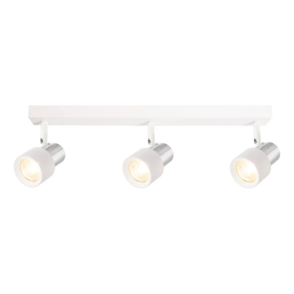 Éclairage modulable 3 spots blanc chrome Cino Milagro 3xGU10 10W