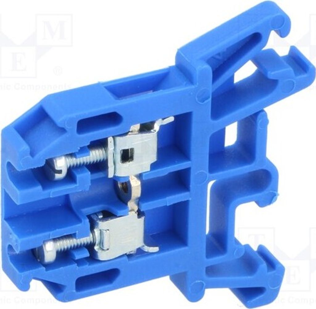 1x Verbinder: Schienen- 0,5÷2,5mm2 Klemmen: 2 Wege: 1 blau B: 5,2mm ZUG-G2,5 A11-