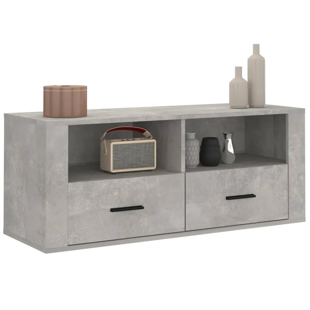 Mobile TV durevole in cemento grigio 100x35x40 cm materiale a base di legno - Mobili TV Octo1525847 1pacco - 4
