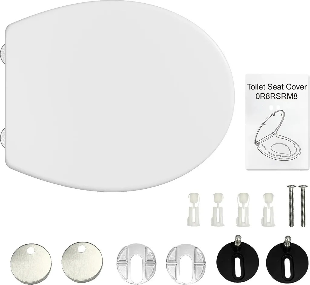 Sedile WC Bianco 2 in 1 - Chiusura Soft Close per Adulti e Bambini