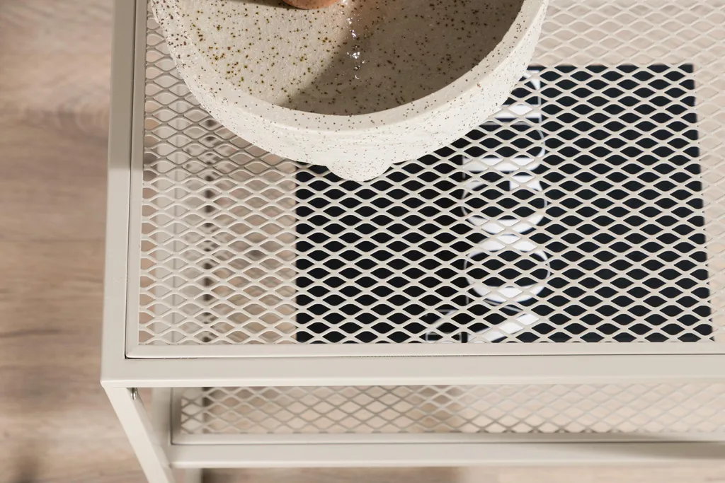 Table basse beige Netz - Table d'appoint compacte pour gagner de l'espace - 11