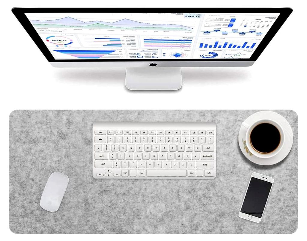 Schreibtischunterlage Filz Mauspad Groß - 100 x 43cm Desk Matte, Rutschfest Schreibunterlage, Tischunterlage Schreibtisch, Schreibtisch Unterlegma...
