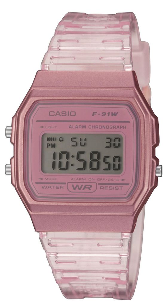 Casio Damen Armbanduhr F-91WS-4EF rosa digital Produktbild 
