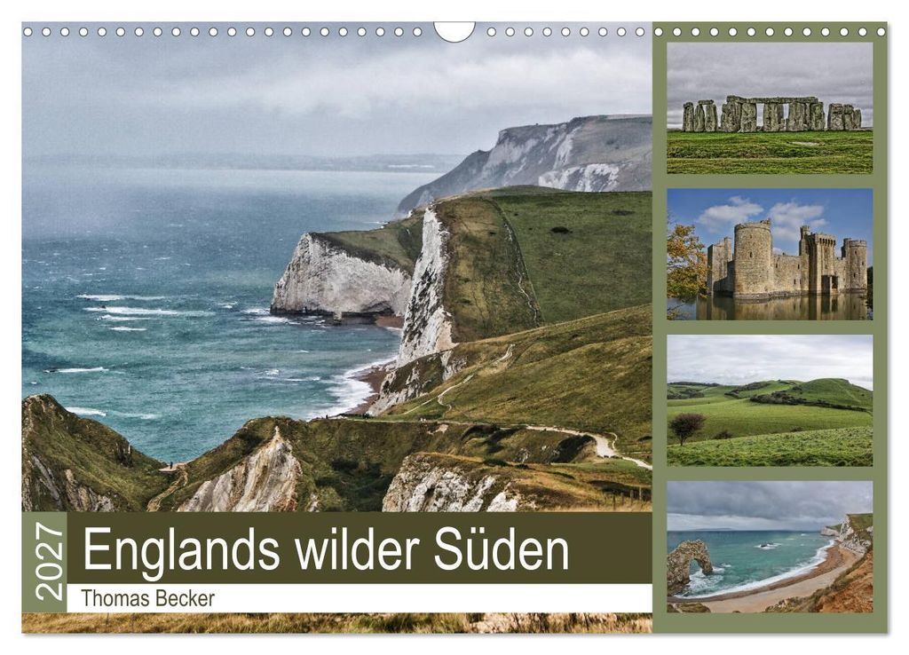 Englands wilder Süden (Wandkalender 2027 DIN A3 quer), CALVENDO Monatskalender