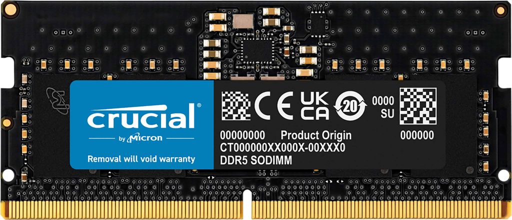 Crucial CT8G48C40S5T - 8 GB - 1 x 8 GB - DDR5 - 4800 MHz - 262-pin SO-DIMM