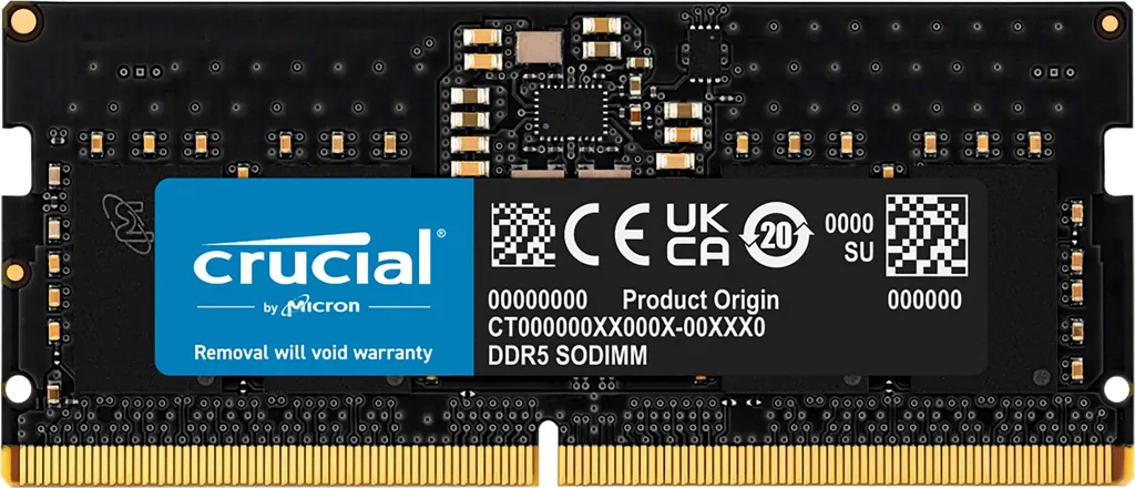 RAM DDR5 Crucial 8 Go 4800 MHz CL40 : Performance et Haute Vitesse Laptop
