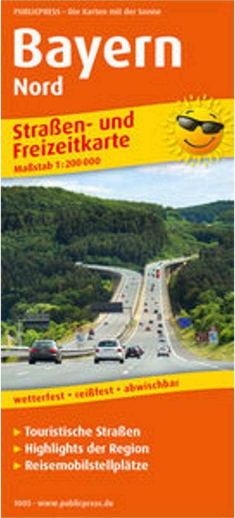 Bayern-Nord. Straßen- und Freizeitkarte 1 : 200 000