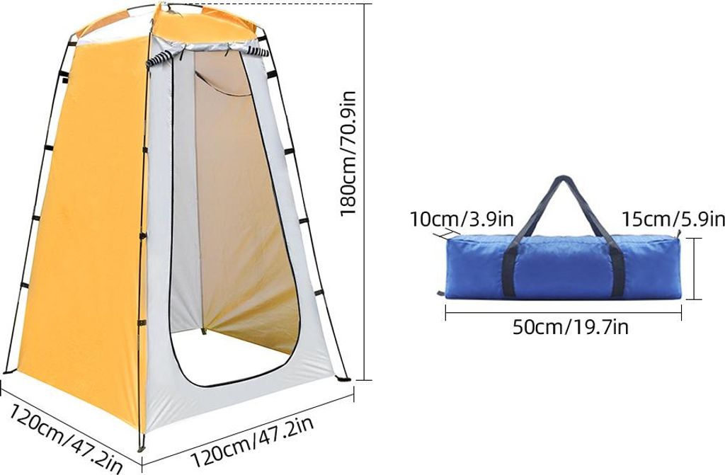 Außendusche, Sichtschutzzelt, tragbarer Ankleide-Umkleideraum, Unterstand für Camping, Wandern, Strand, Toilette, Badezimmer