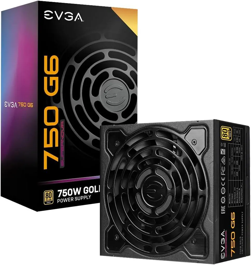 Alimentation PC ATX Modulaire EVGA 750W Gold G6 Haute Performance