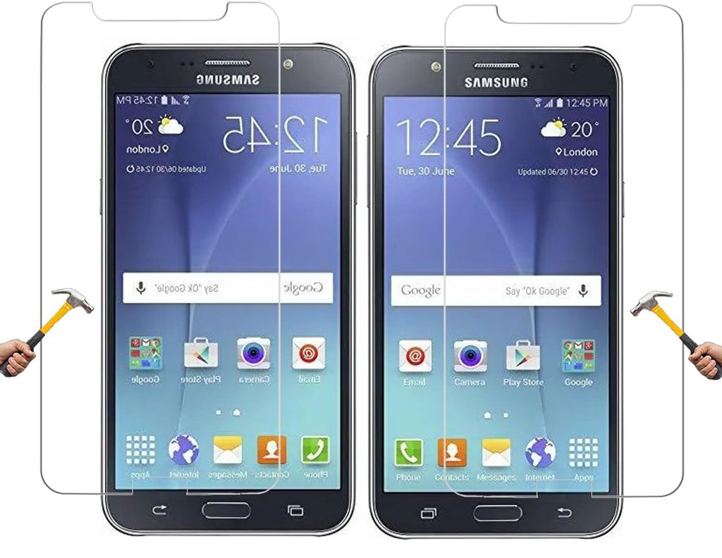 ino 2x Schutzglas kompatibel mit Samsung Galaxy J7 2015 Panzerglas Displayschutzglas Schutz Glasfolie Displayglas 9H Schutzfolie