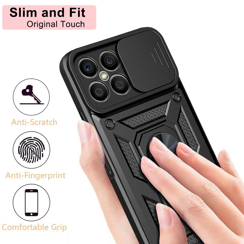 Custodia Honor X8 Rose Gold: Cover con Anello e Protezione Fotocamera - 6