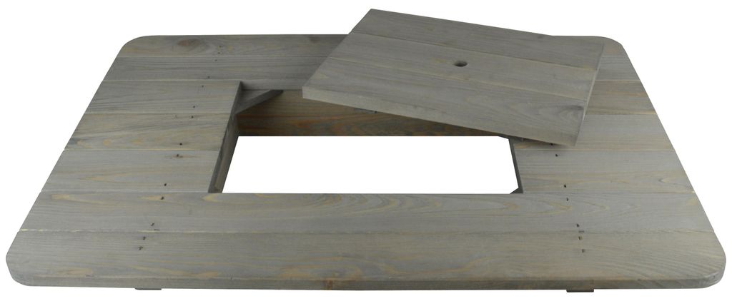 Plateau en bois - 57,4 x 78 x 7,5 cm - Gris Image du produit 