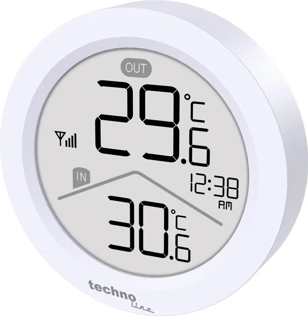 Station météo Technoline WS9168 compacte blanche à horloge quartz précise - 3
