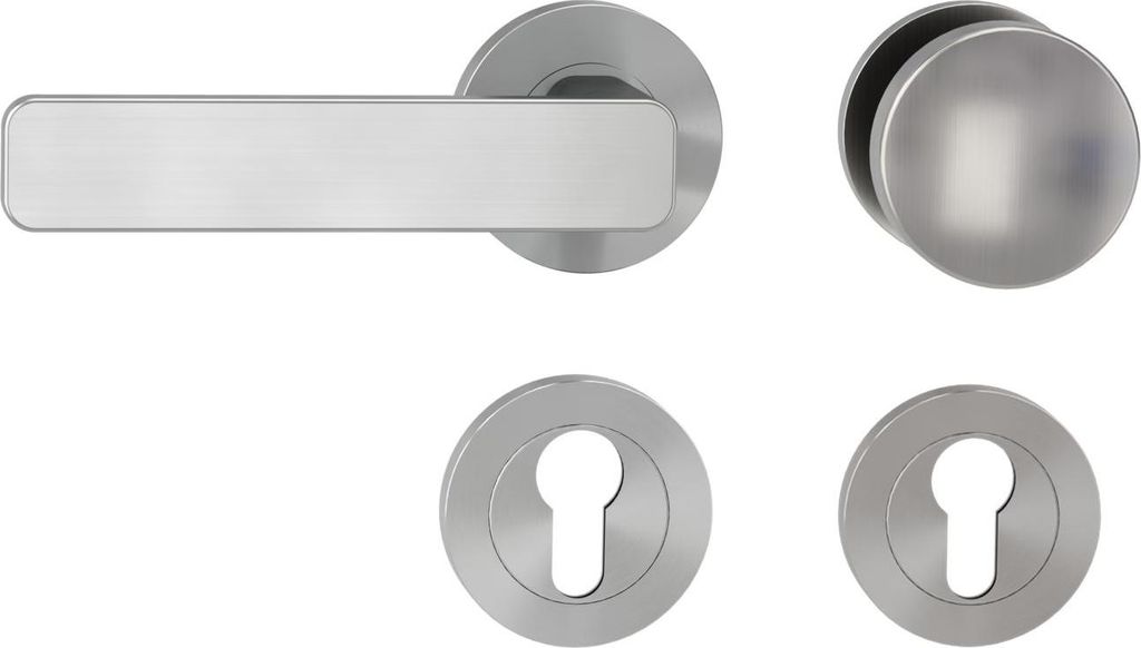 Griffwerk Wechselgarnitur MINIMAL MODERN SIEGER DESIGN DIN Links Samtgrau