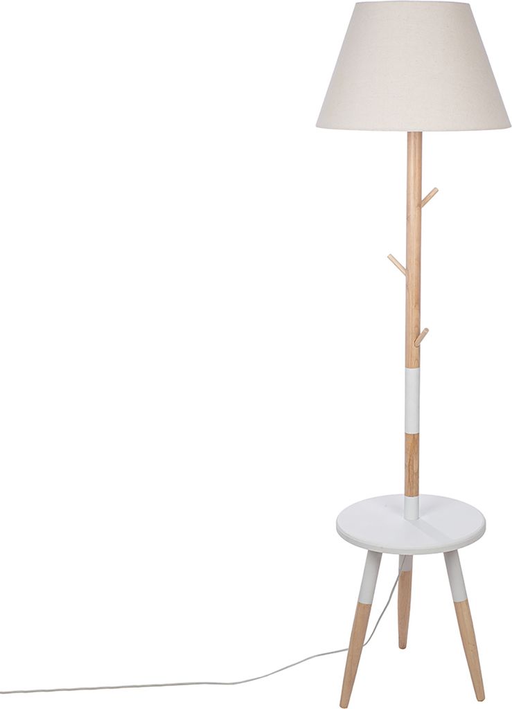 Gilde Stehleuchte, "Haderup", Holz, naturfarben, VE 1, H. 159 cm, D. 35 cm Höhe: 159.00 cm Durchmesser: 35.00 cm 57409