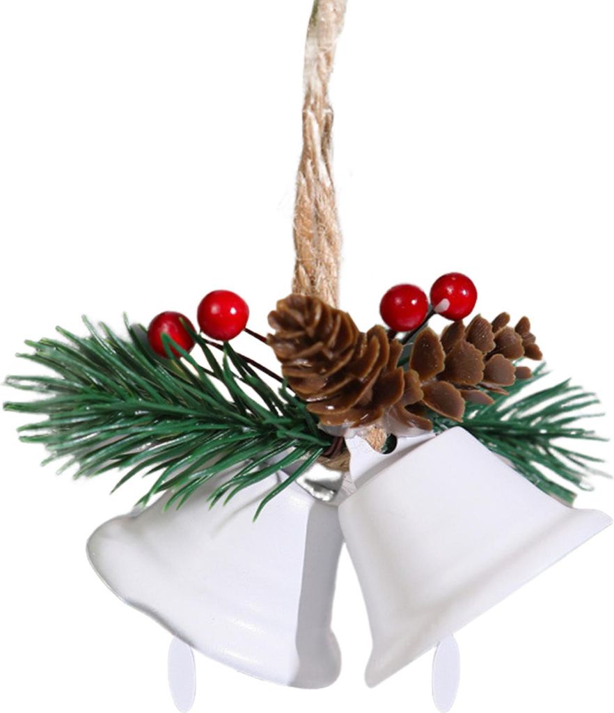 1/4Pcs Weihnachtsglocken Einfache Installation Lanyard Design Tannenzapfenform Weihnachtsglocken Türen Windows Baum Dekor
