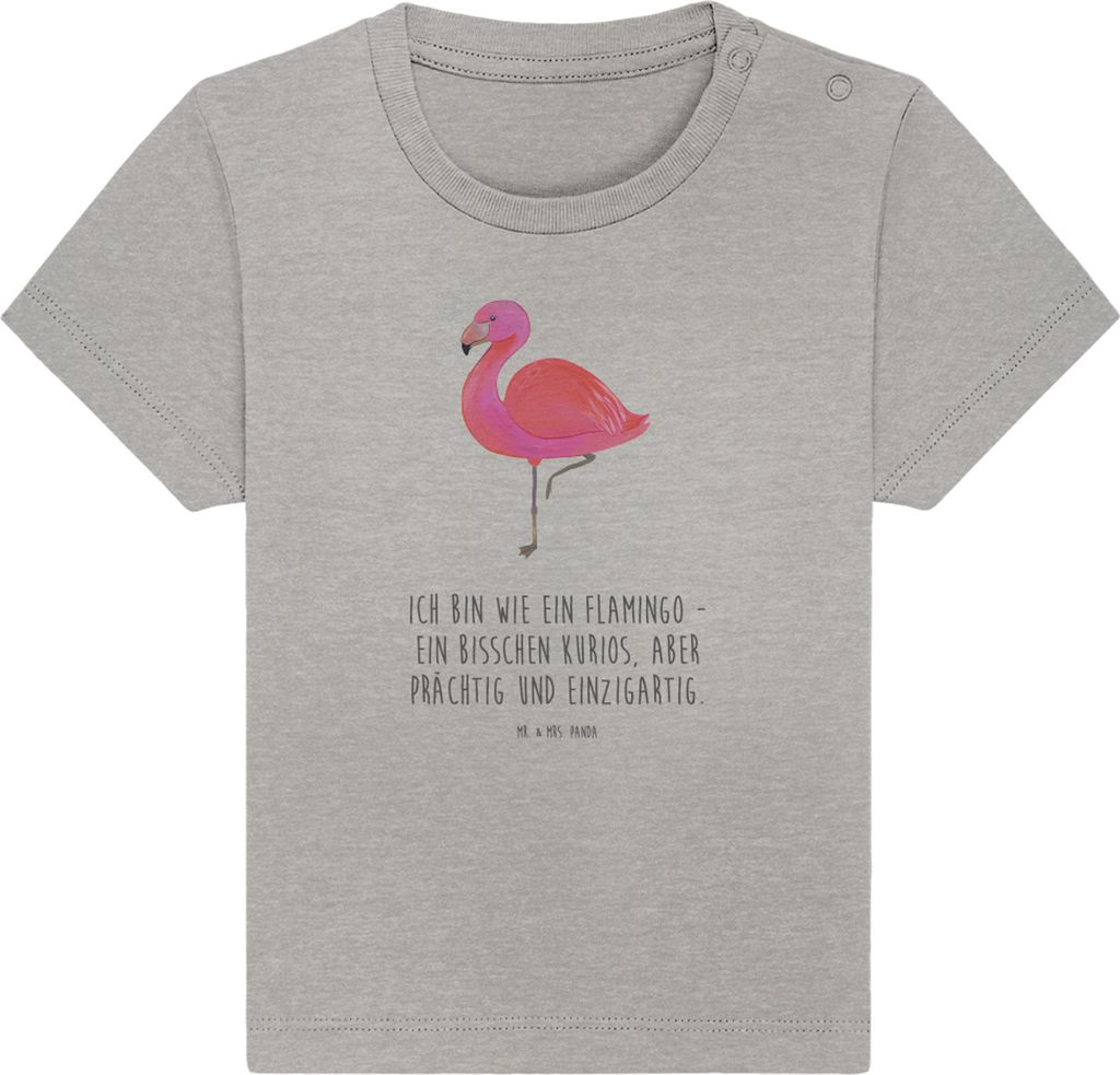 Mr. & Mrs. Panda Babyshirt Flamingo Classic 0. - 6. Monat - Produktbild 
