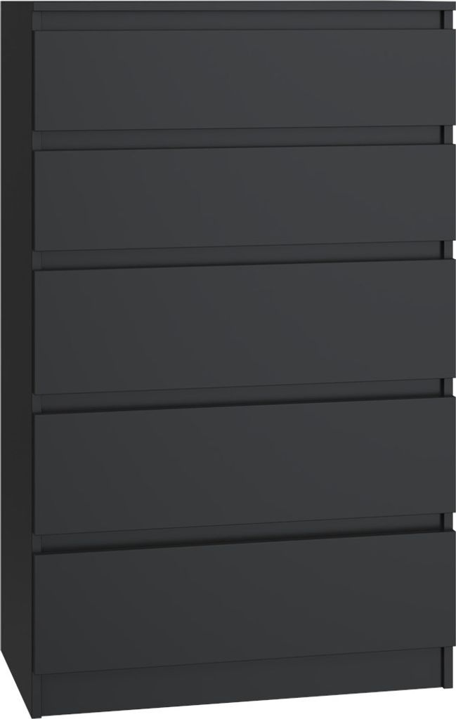 VBChome Komoda s 5 zásuvkami 70 x 40 x 110 cm černá Obrázek produktu 
