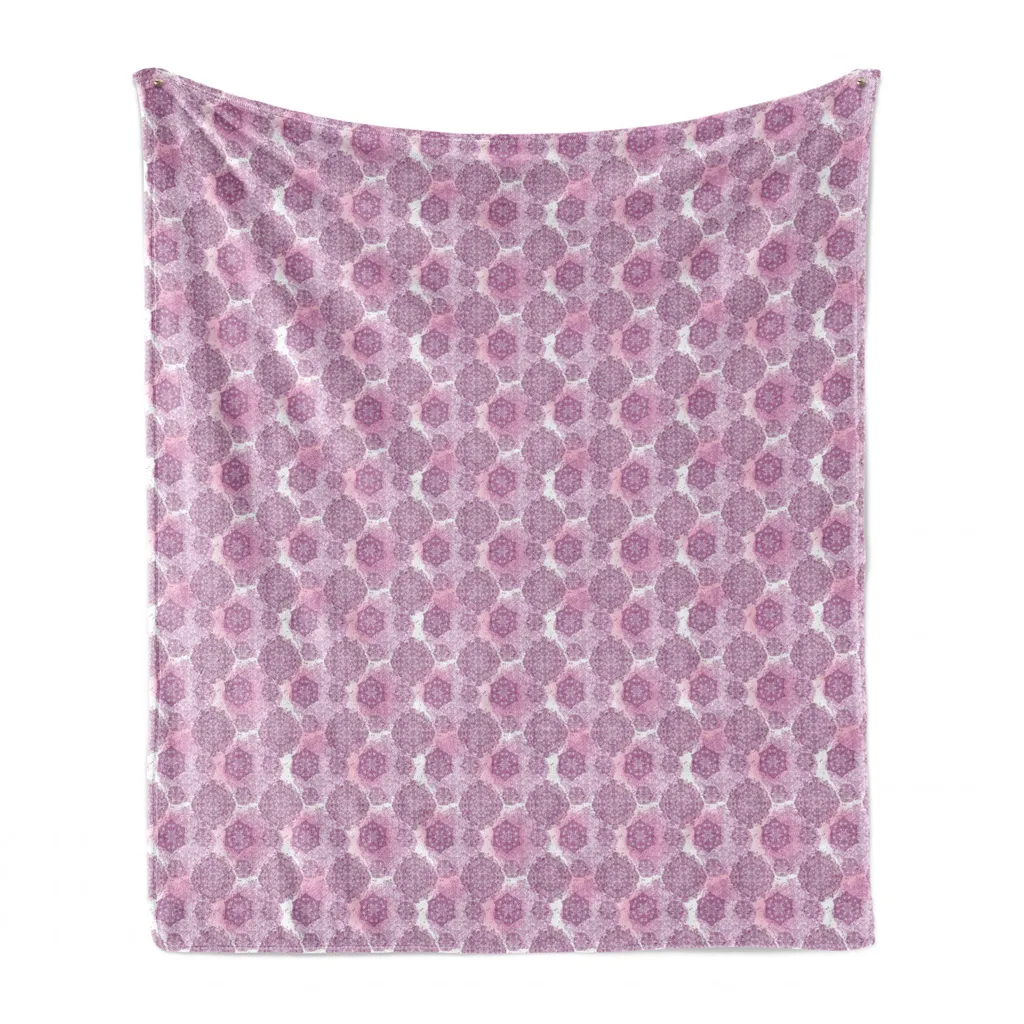 Plaid Medaglione Persiano ABAKUHAUS 125x175 | Arredo Mandala Rosa