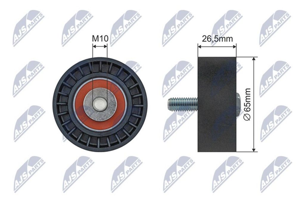 NTY RNK-CT-056 Spannrolle Keilrippenriemen 65mm für CITROËN Produktbild 
