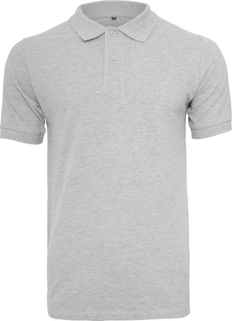 Build Your Brand Herren Pique Polo Shirt RW6468 (XL) (Grau meliert)