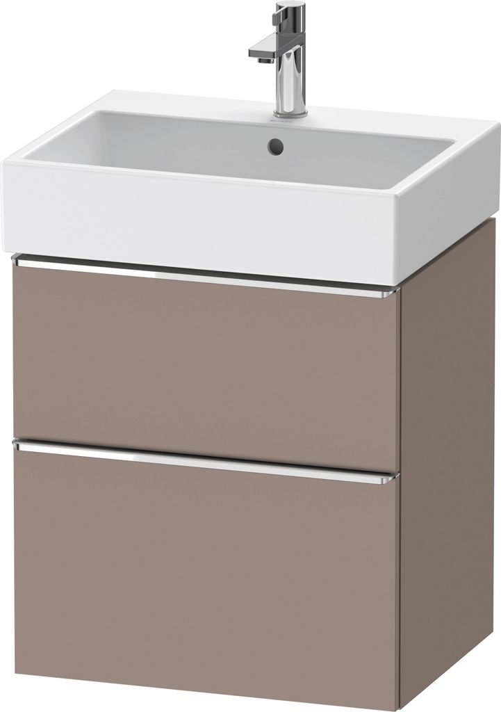 Duravit D-Neo Waschtischunterbau wandhängend, 584x625x442mm, 1 Auszug, 1 Schubkasten, mit Griff Chrom, DE4371010430000