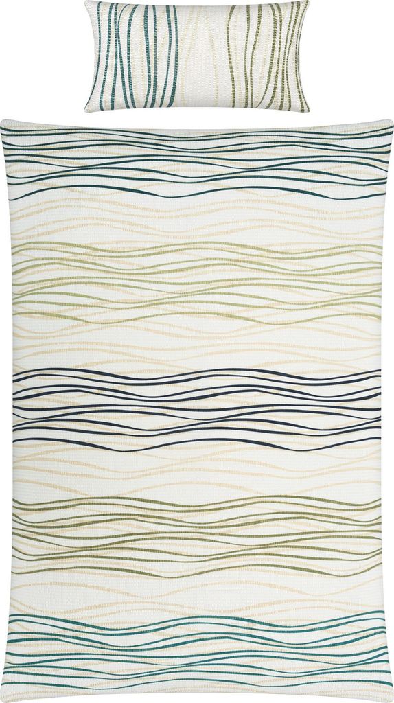 REDBEST Bettwäsche grün-petrol 1x 135x200 cm + 1x 40x80 cm