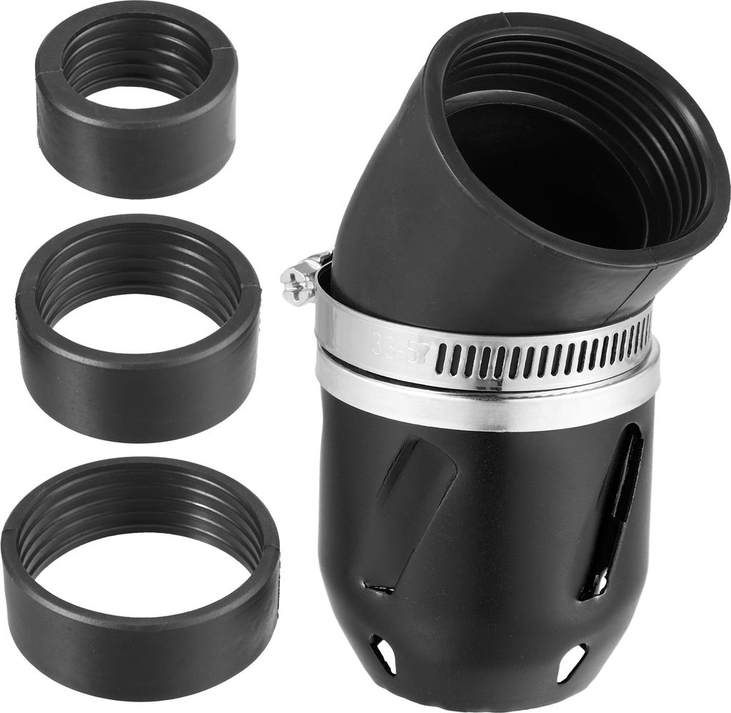 Motorrad-Luftfilter, 26/35/42/48mm ID 90x60mm Universal für Motorrad ATV, langlebiges Aluminiumlegierung Schwarz