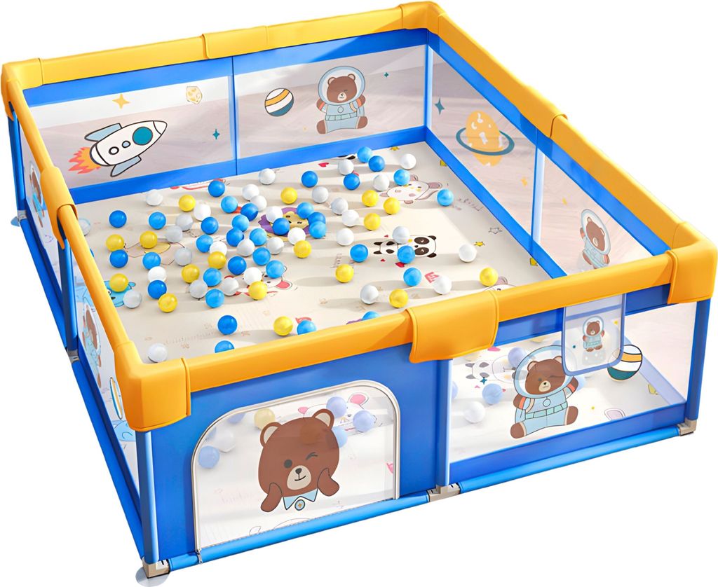 Ecosa Laufgitter 200x180 cm Baby faltbar Babyabsperrgitter Spielgitter Krabbelgitter Kinderschutzgitter Spielbereichsbegrenzung Sicherheitsgitter K...